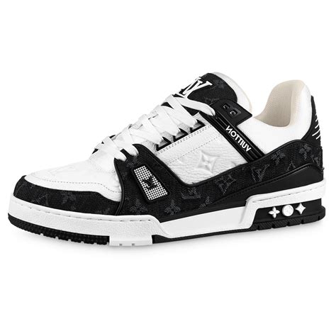 lv black and white shoes